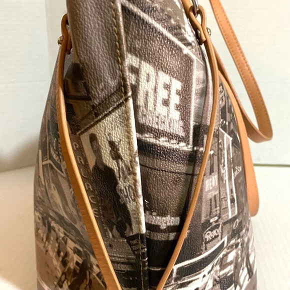 Borsette print PVC leather tote handbag - Picture 7 of 9